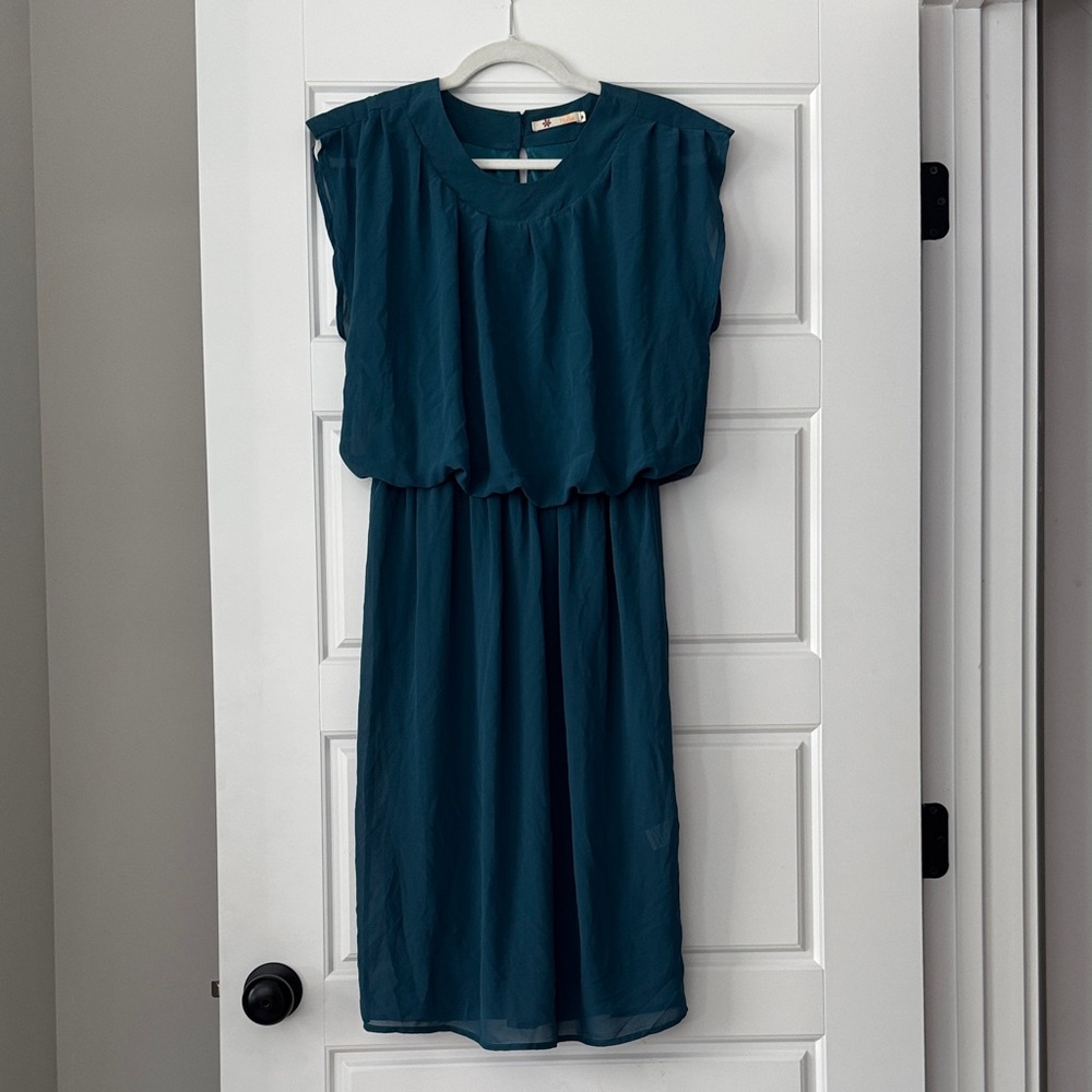 Tulle Teal Midi Dress